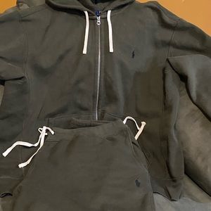 polo two piece sweat suit